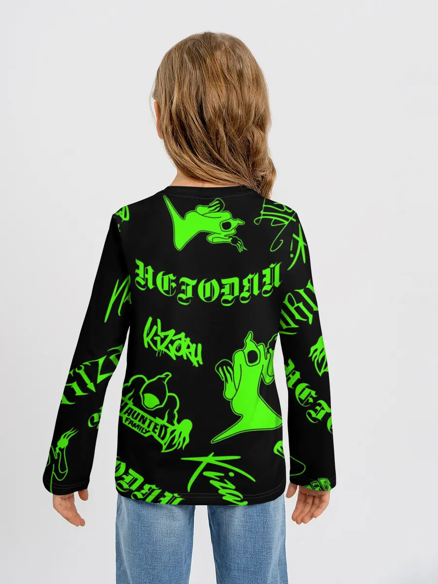Детский лонгслив / KIZARU / HAUNTED FAMILY