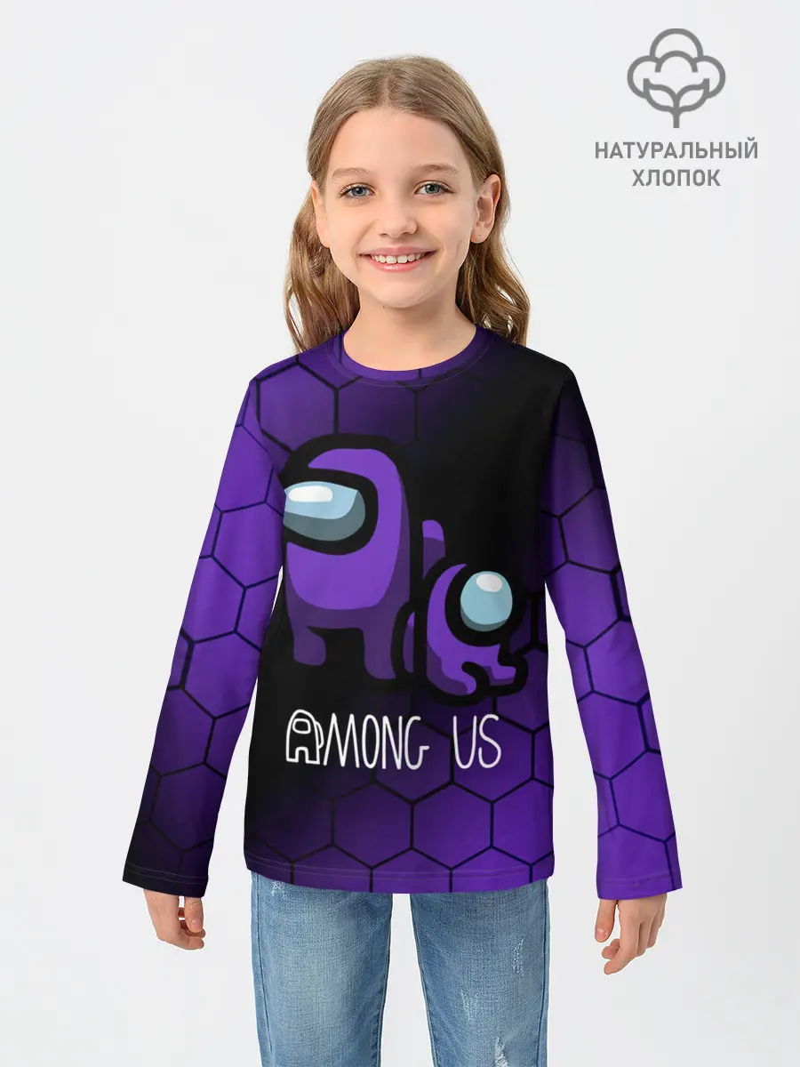 Детский лонгслив / AMONG US - DARK