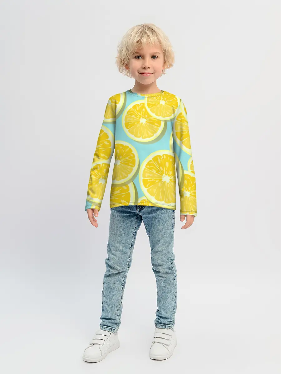 Детский лонгслив / лимончики