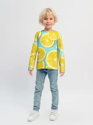 Детский лонгслив / лимончики