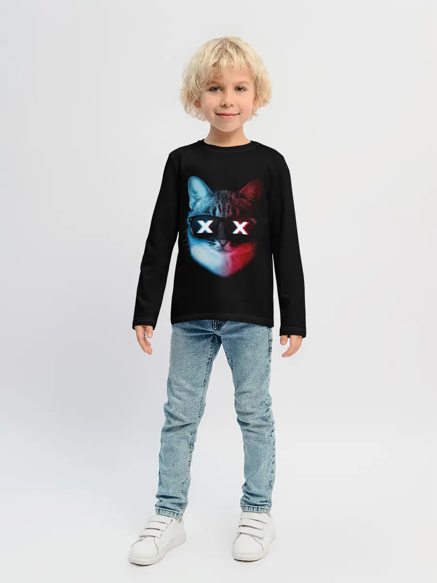 Детский лонгслив / Кот XX