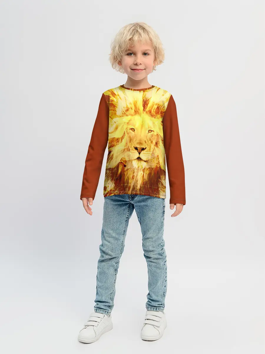 Детский лонгслив / Лев