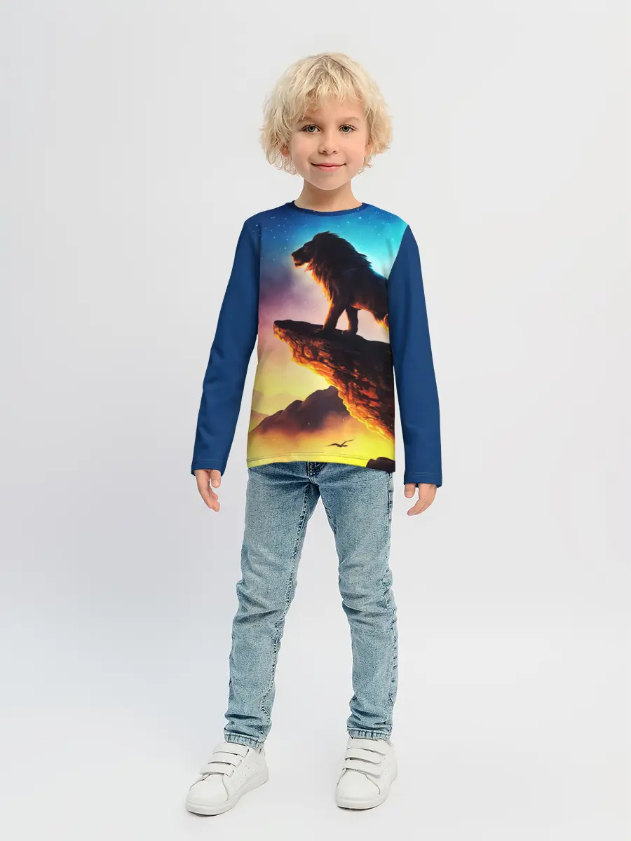 Детский лонгслив / Лев