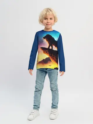 Детский лонгслив / Лев