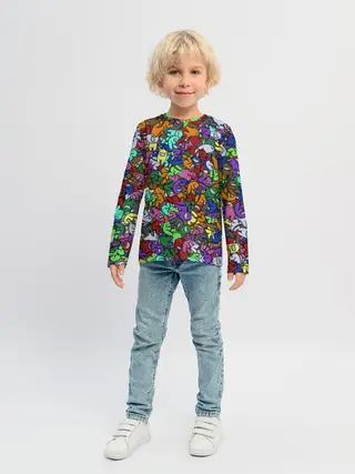 Детский лонгслив / Among Us Overload