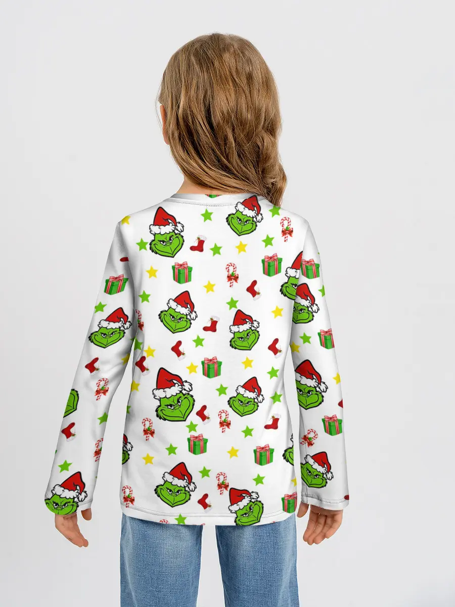 Детский лонгслив / Гринч
