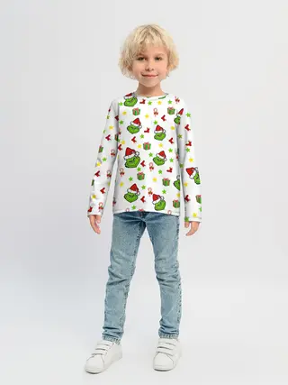 Детский лонгслив / Гринч