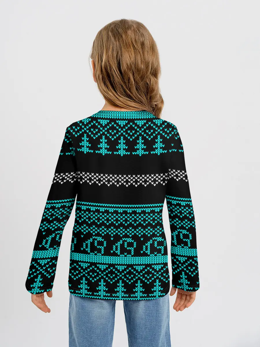 Детский лонгслив / AMONG US - Crewmate НОВЫЙ ГОД