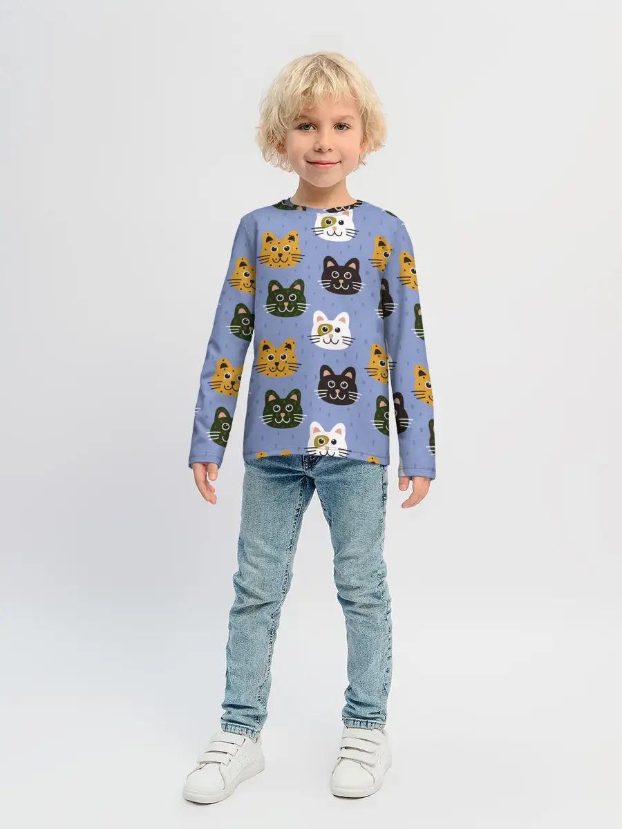 Детский лонгслив / Котики