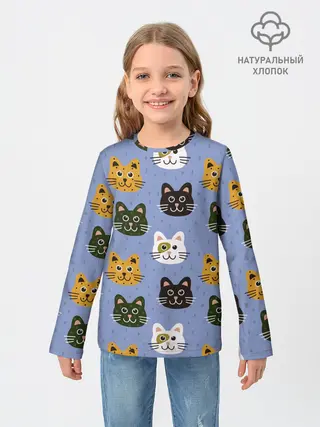 Детский лонгслив / Котики