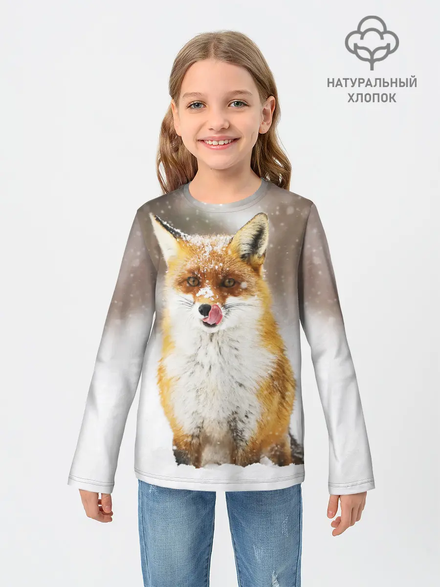 Детский лонгслив / Лиса
