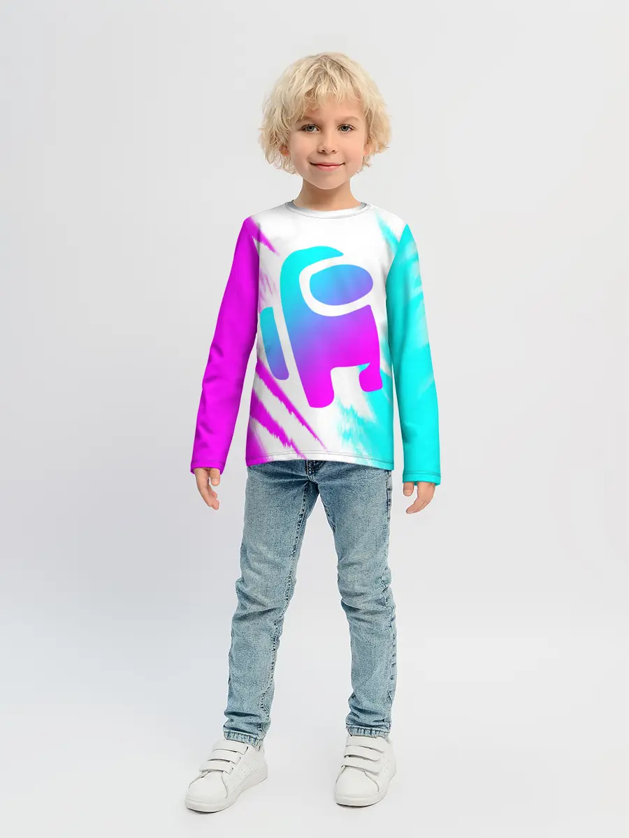 Детский лонгслив / AMONG US - NEON