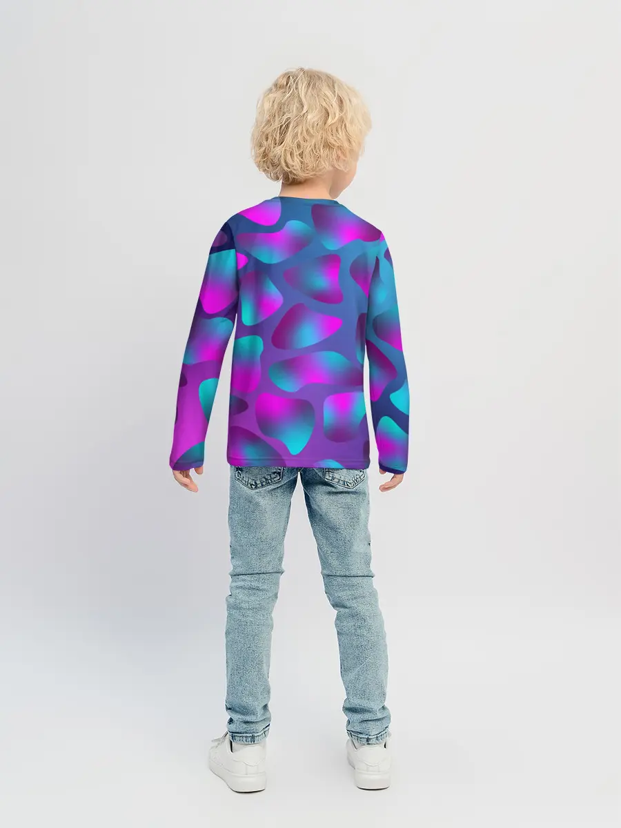 Детский лонгслив / Неоновые капли