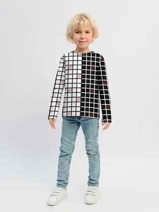 Детский лонгслив / Разносторонняя сетка Fumrre