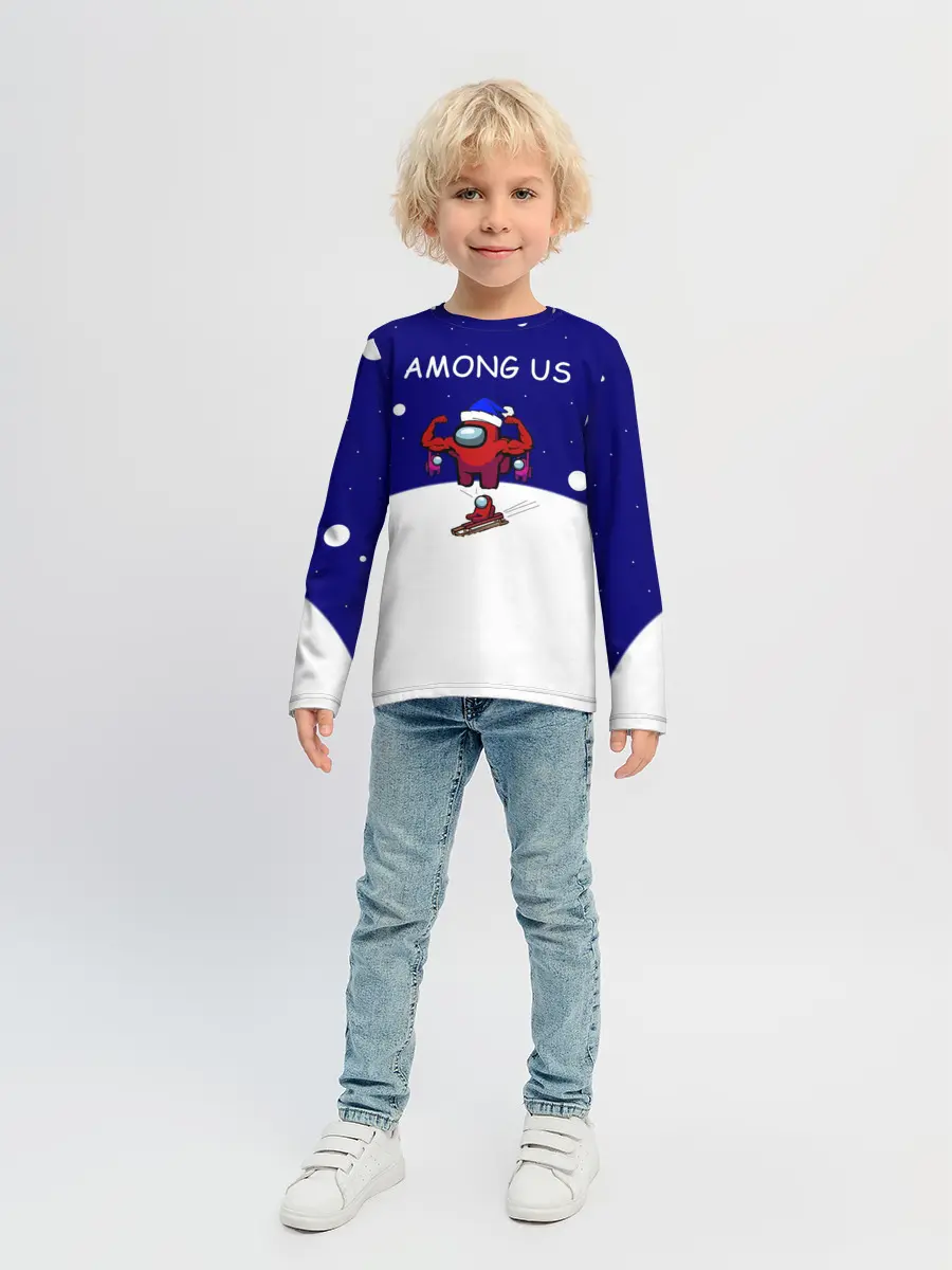 Детский лонгслив / Спортивный AMONG US