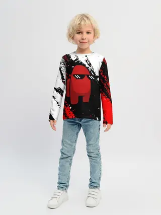 Детский лонгслив / Among Us Sus Life Imposter.