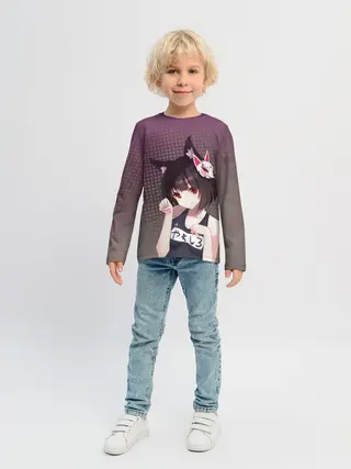 Детский лонгслив / Azur Lane. Лазурный. Девушка