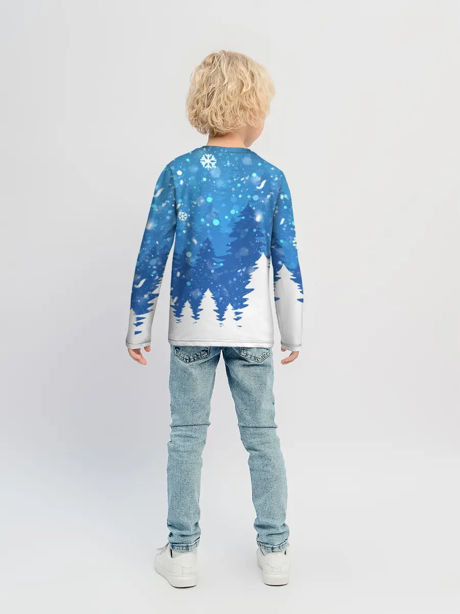 Детский лонгслив / Новогодний Манкрафт