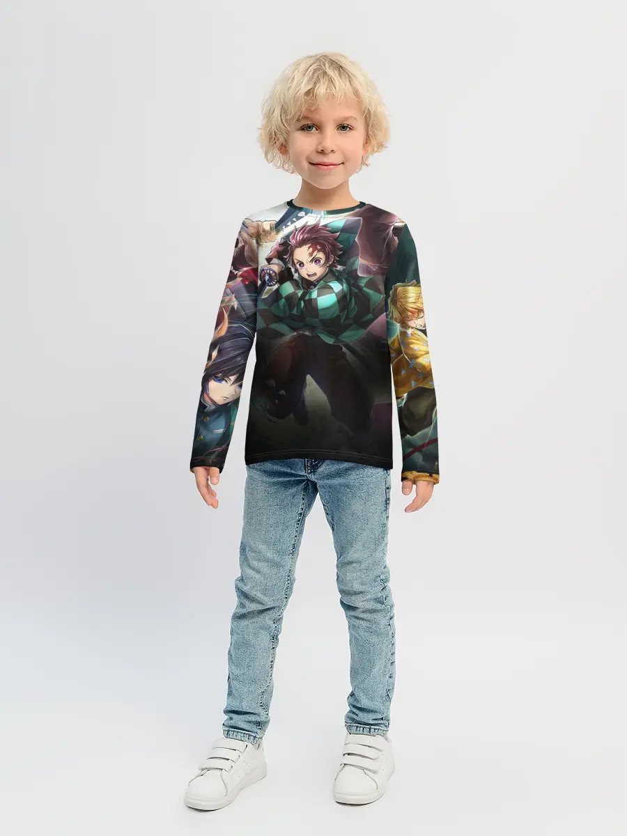 Детский лонгслив / КЛИНОК РАССЕКАЮЩИЙ ДЕМОНОВ