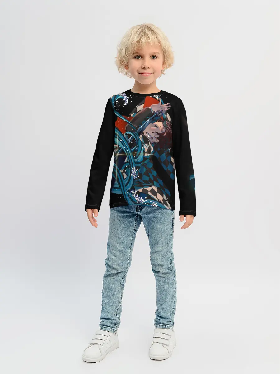 Детский лонгслив / КЛИНОК РАССЕКАЮЩИЙ ДЕМОНОВ