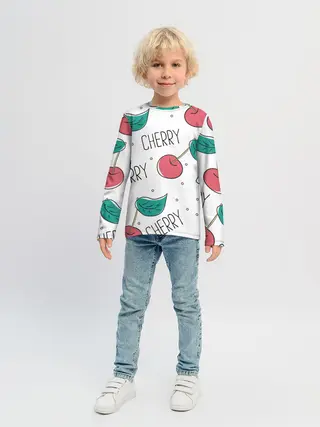 Детский лонгслив / Вишенки Cherry