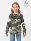Детский лонгслив / Камуфляж с кляксами