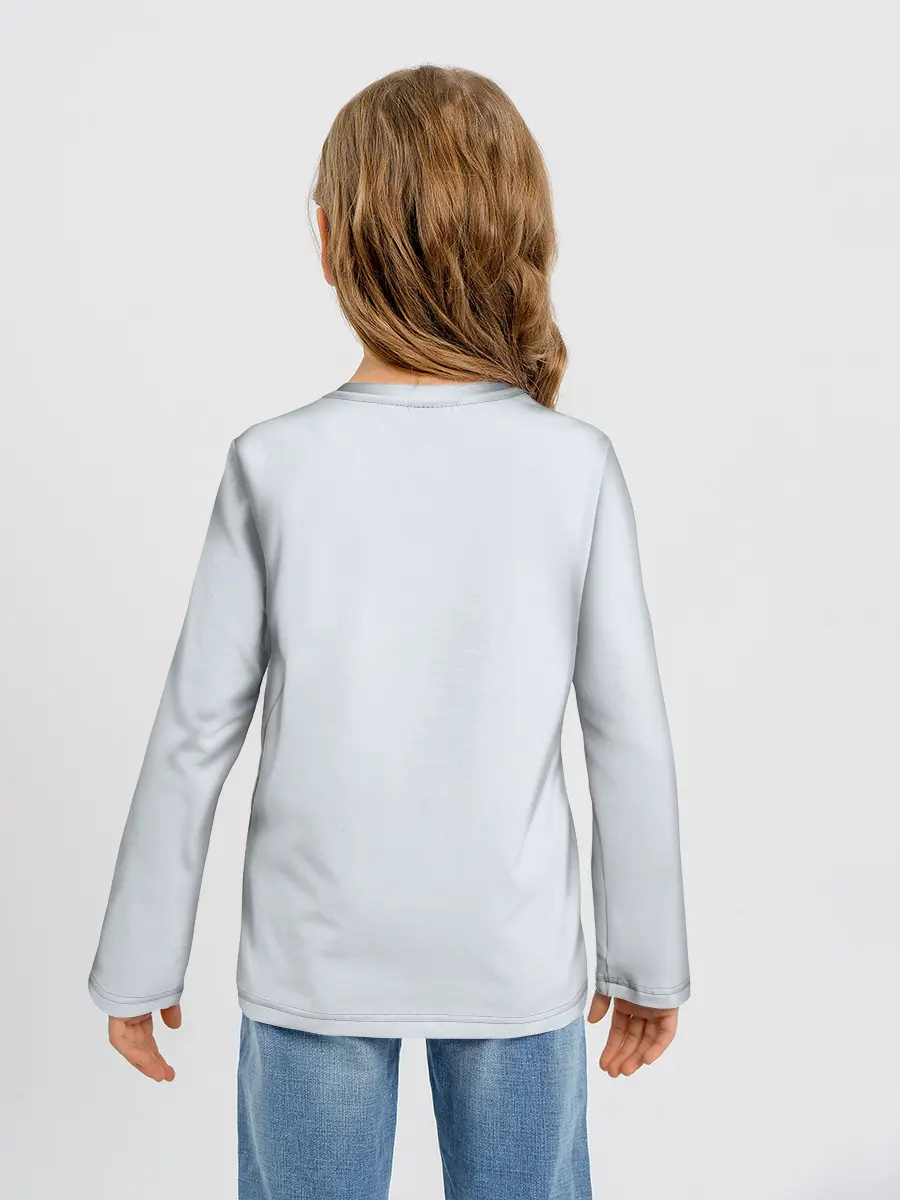 Детский лонгслив / серый котенок