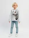 Детский лонгслив / серый котенок