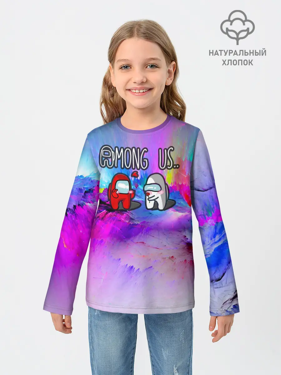 Детский лонгслив / Among Us love