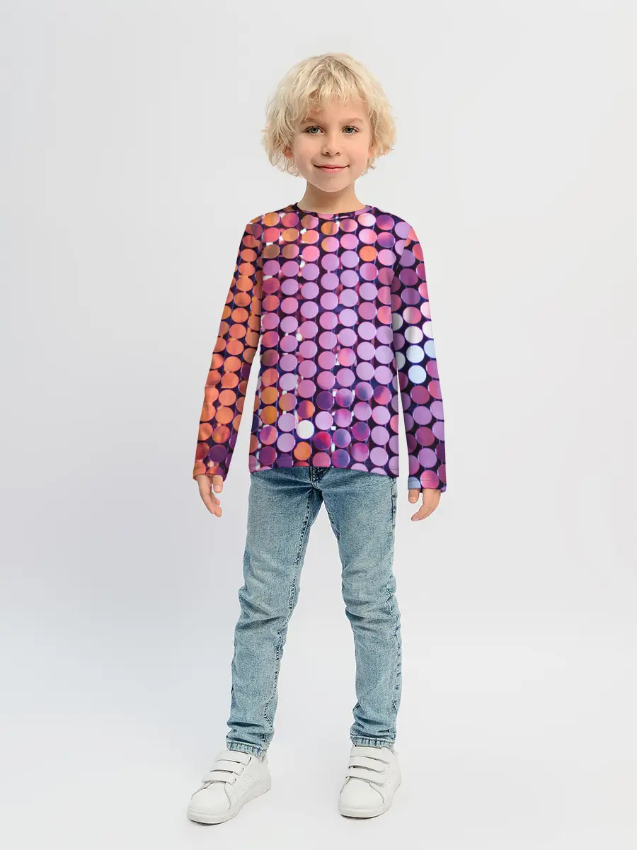 Детский лонгслив / Вечеринка точки глянцевый узор