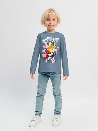 Детский лонгслив / Nanatsu no Taizai силуэты героев