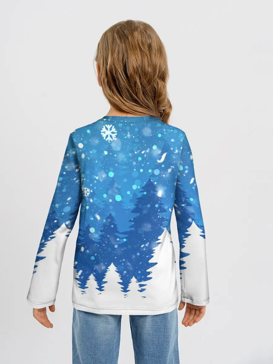 Детский лонгслив / Новогодний Манкрафт