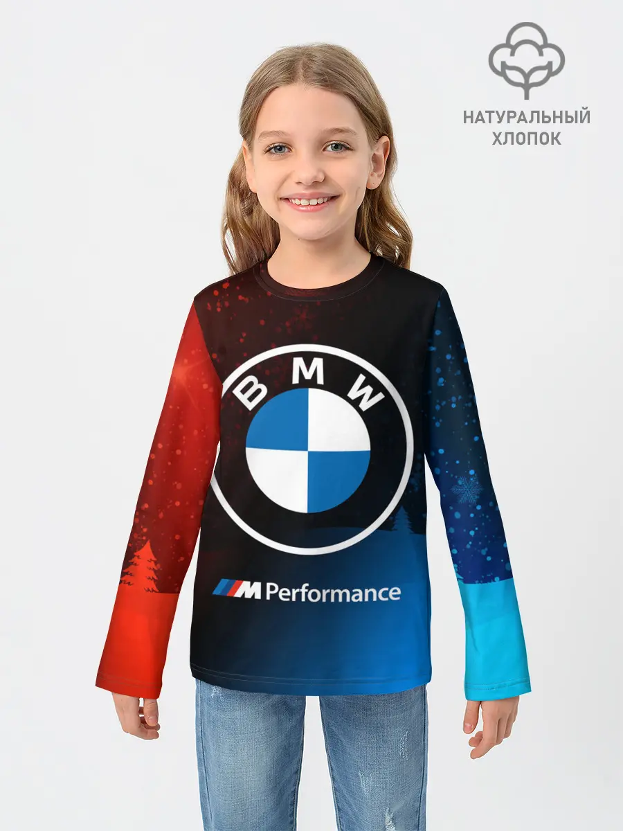 Детский лонгслив / BMW - Снежный