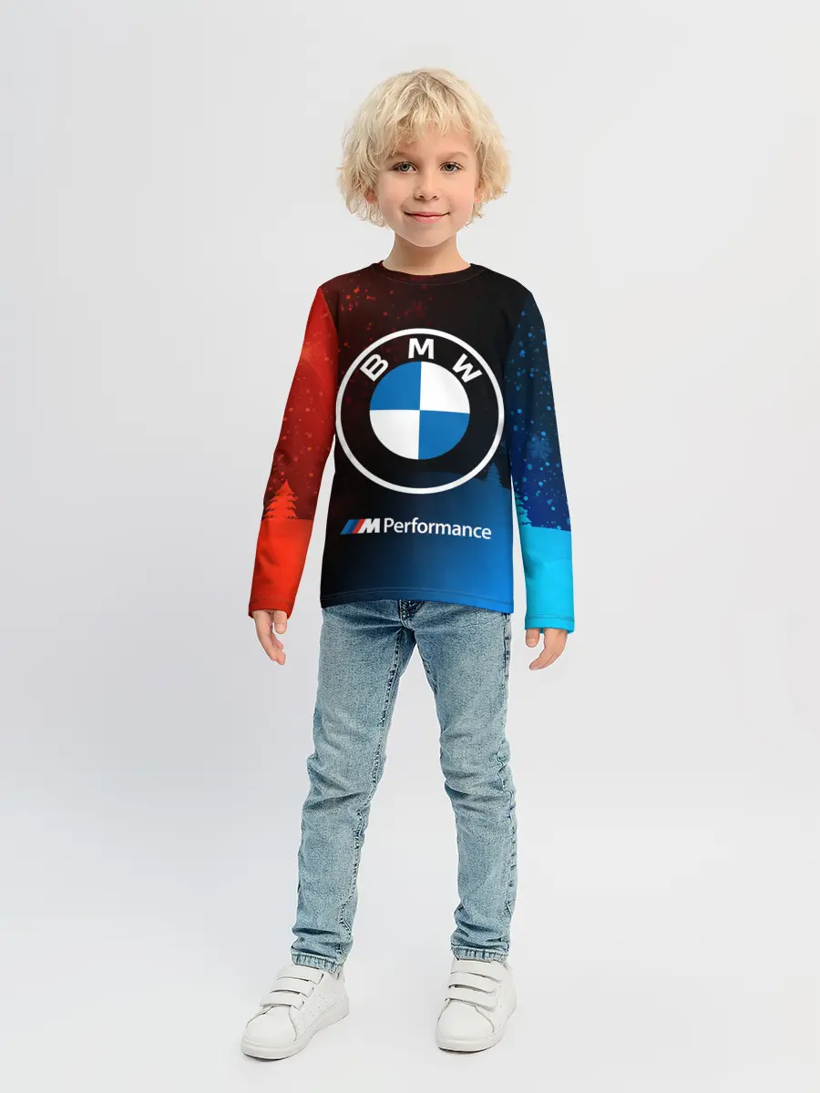 Детский лонгслив / BMW - Снежный