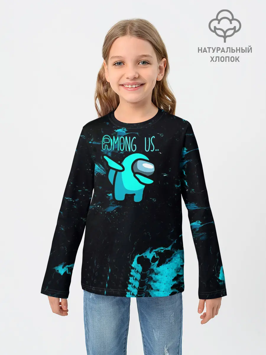 Детский лонгслив / Among Us Dab