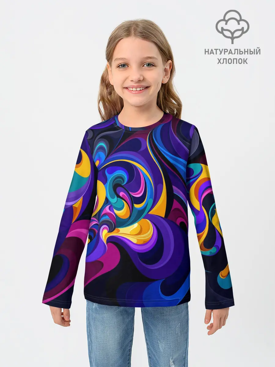 Детский лонгслив / Абстрактный Узор