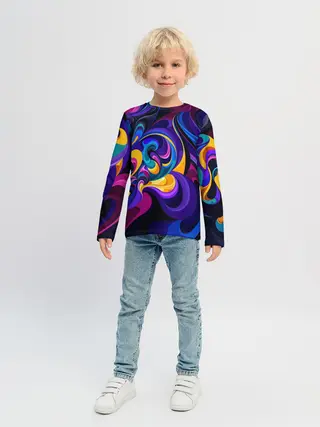Детский лонгслив / Абстрактный Узор