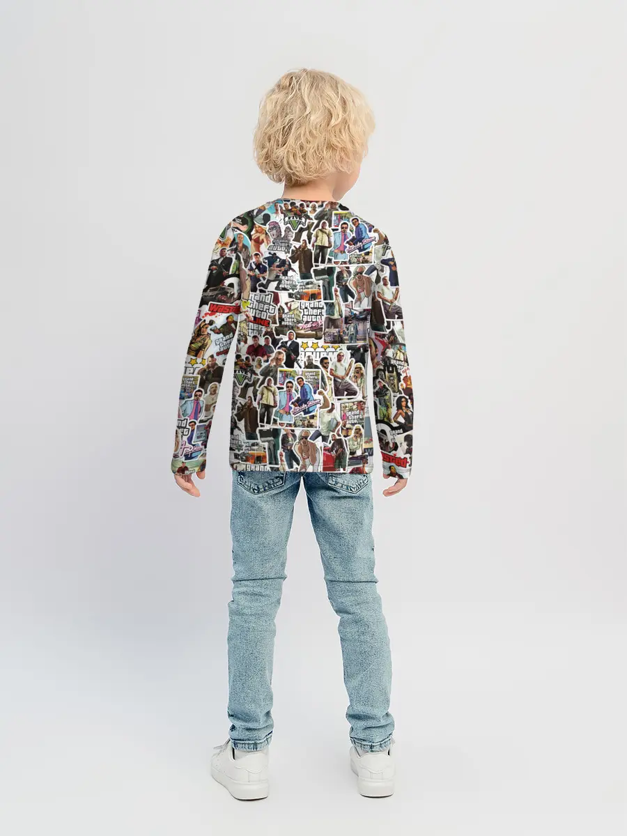 Детский лонгслив / GTA Sticker Bombing