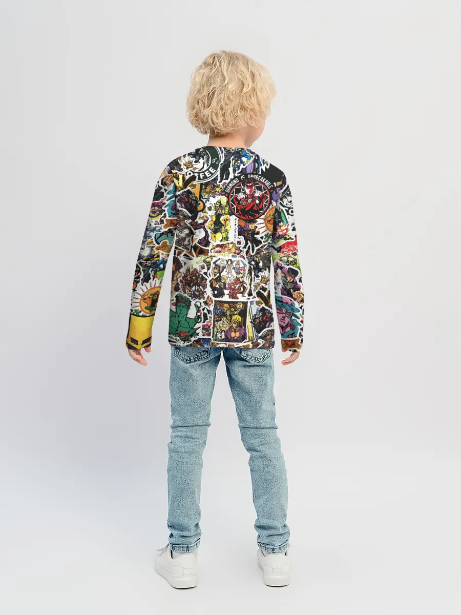 Детский лонгслив / JoJo’s Sticker Bombing