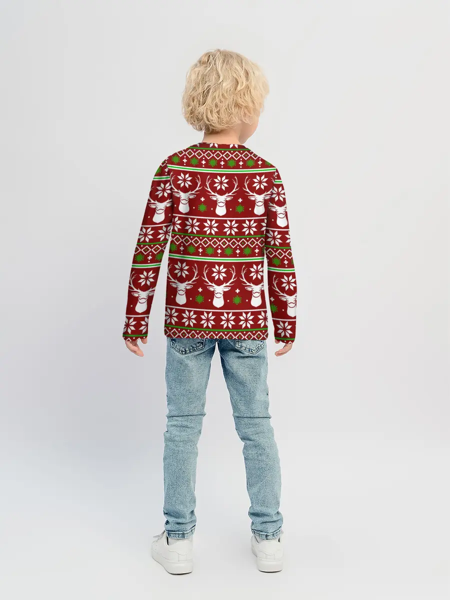 Детский лонгслив / Санта с защитным экраном