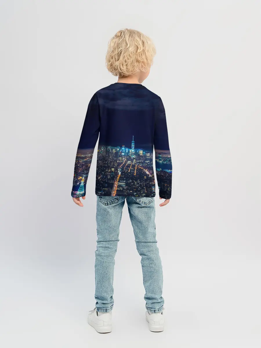 Детский лонгслив / Ночной город
