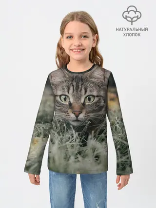 Детский лонгслив / Кошка