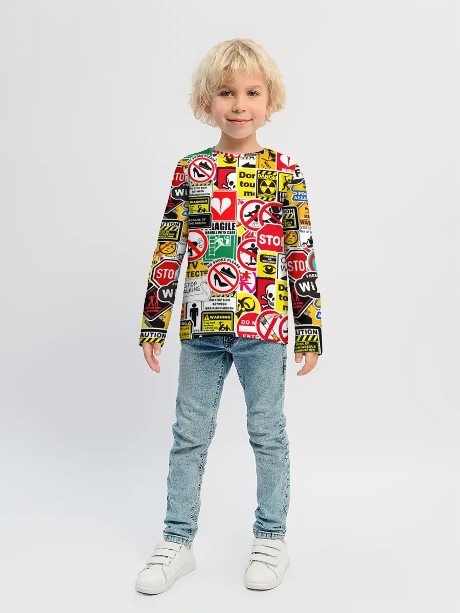 Детский лонгслив / Запрещающие знаки