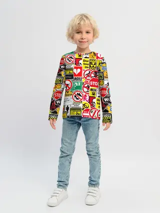 Детский лонгслив / Запрещающие знаки