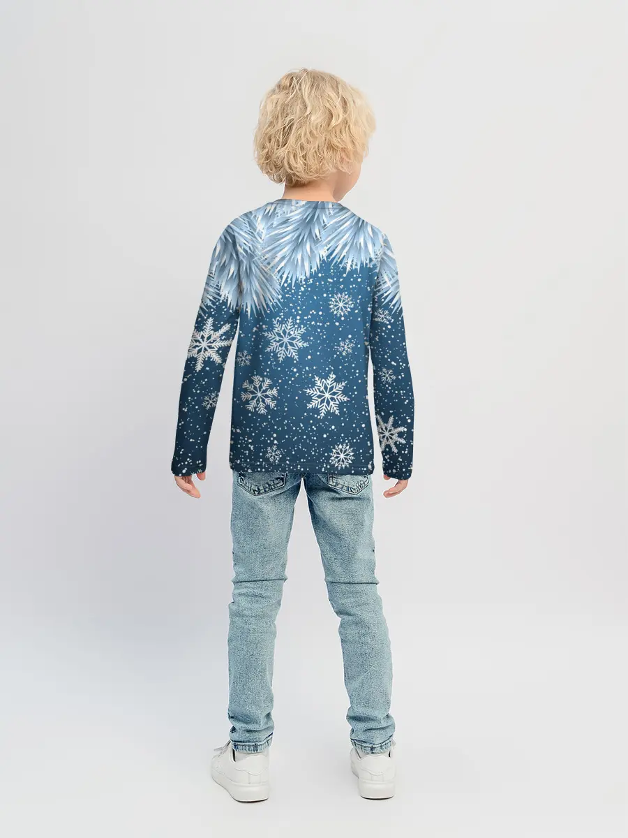 Детский лонгслив / Снежное Настроенние
