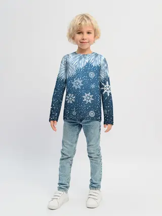 Детский лонгслив / Снежное Настроенние