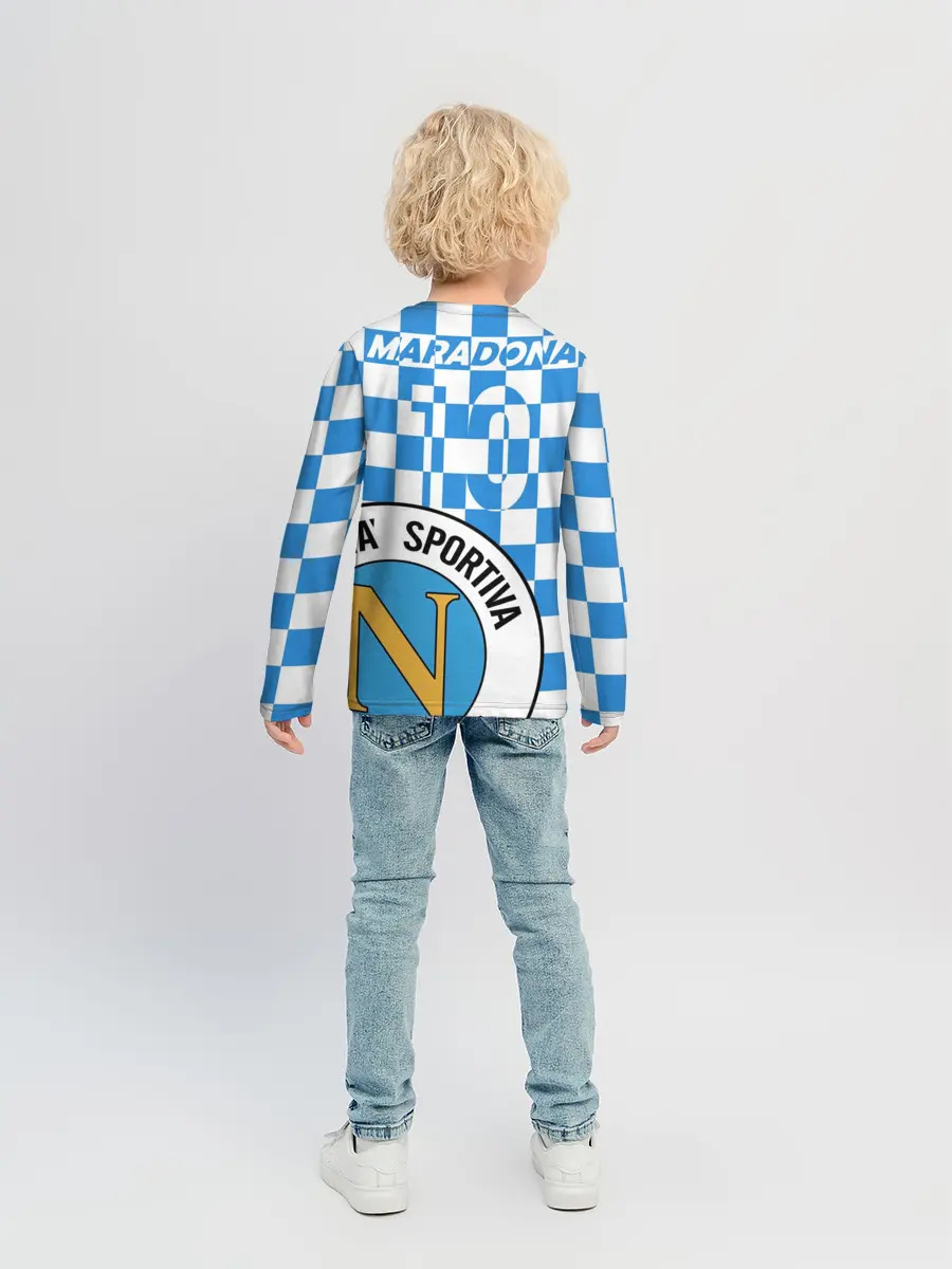 Детский лонгслив / Форма Наполи - Марадона 10