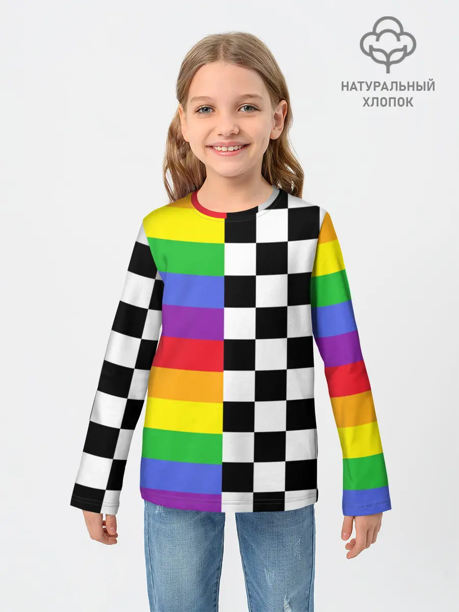 Детский лонгслив / Rainbow