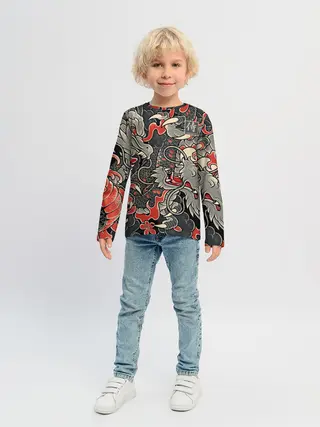 Детский лонгслив / Самурай