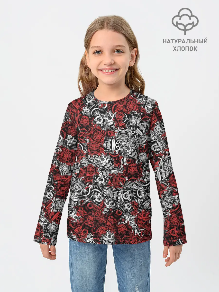 Детский лонгслив / Красные и Белые самураи